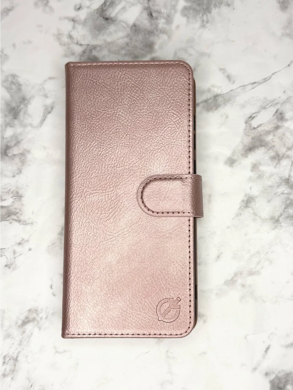 Wallet style phone case Samsung A11 rose gold NWT